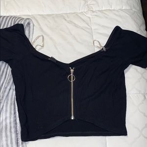 Black crop top